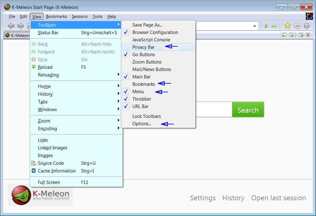 K-Meleon 76.4.7 (2023.07.22) download the new for windows