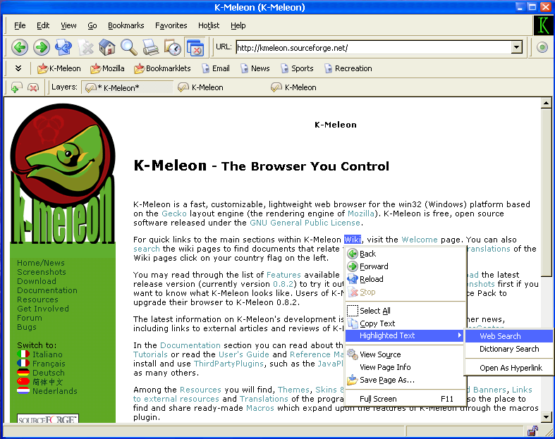 K-Meleon 76.4.7 (2023.07.22) instal the new version for mac